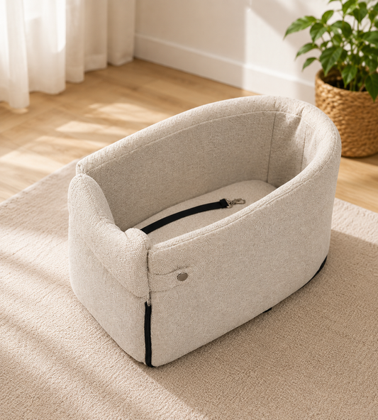 Keep Your Pet Comfortable on Every Ride – Portable Car Seat Bed for Small Dogs & Cats