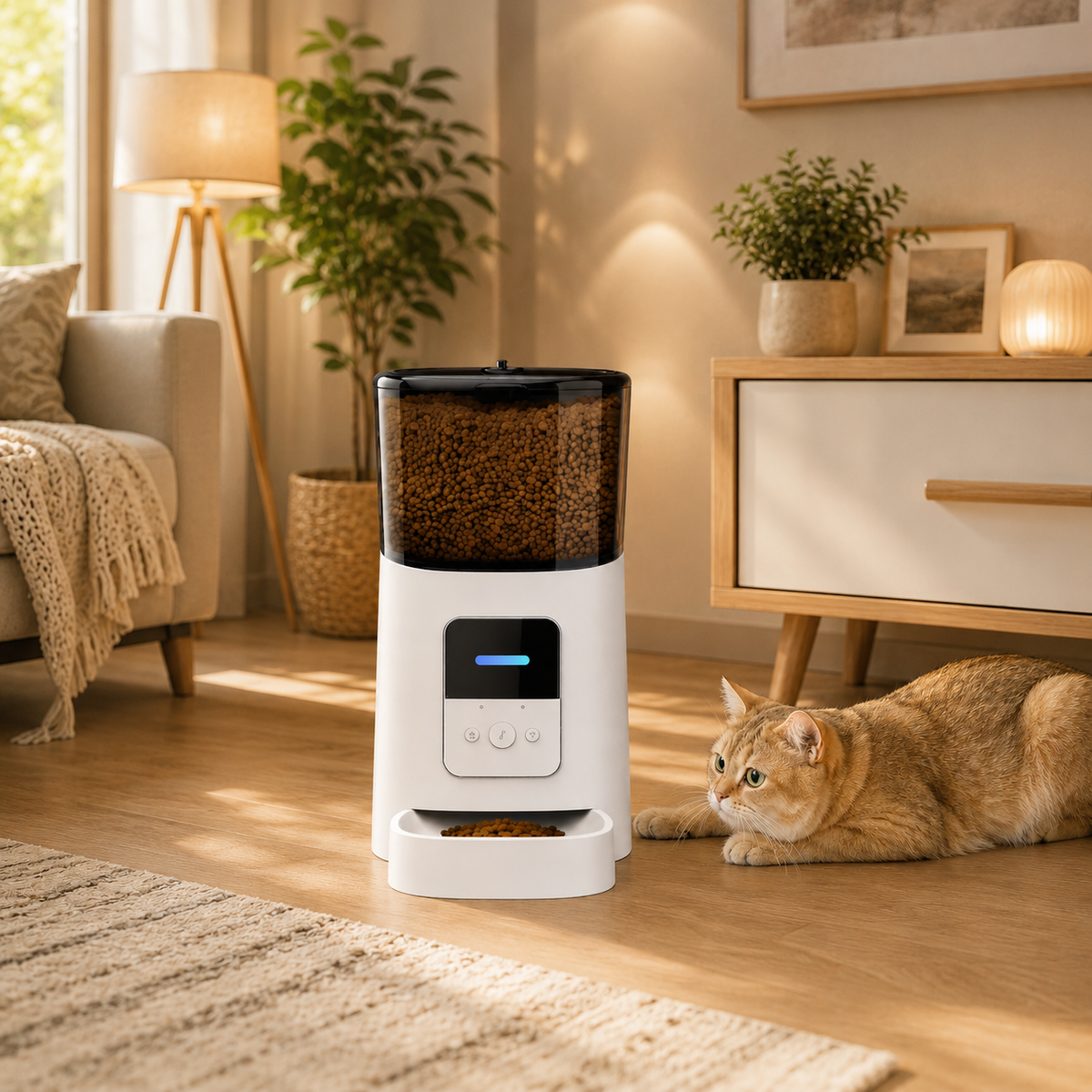 Smart Automatic Pet Feeder – Timed Food Dispenser for Dogs & Cats