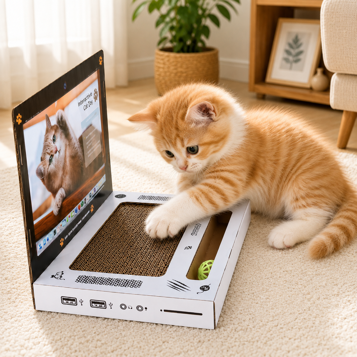 Game Machine Cat Scratch Board – Interactive Scratching Toy for Cats
