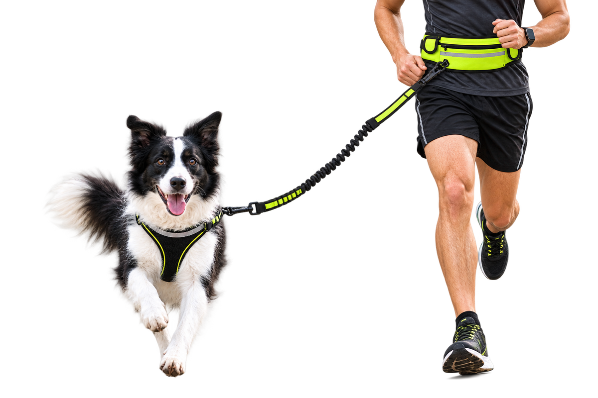 Hands-Free Dog Leash & Walking Belt with Bungee
