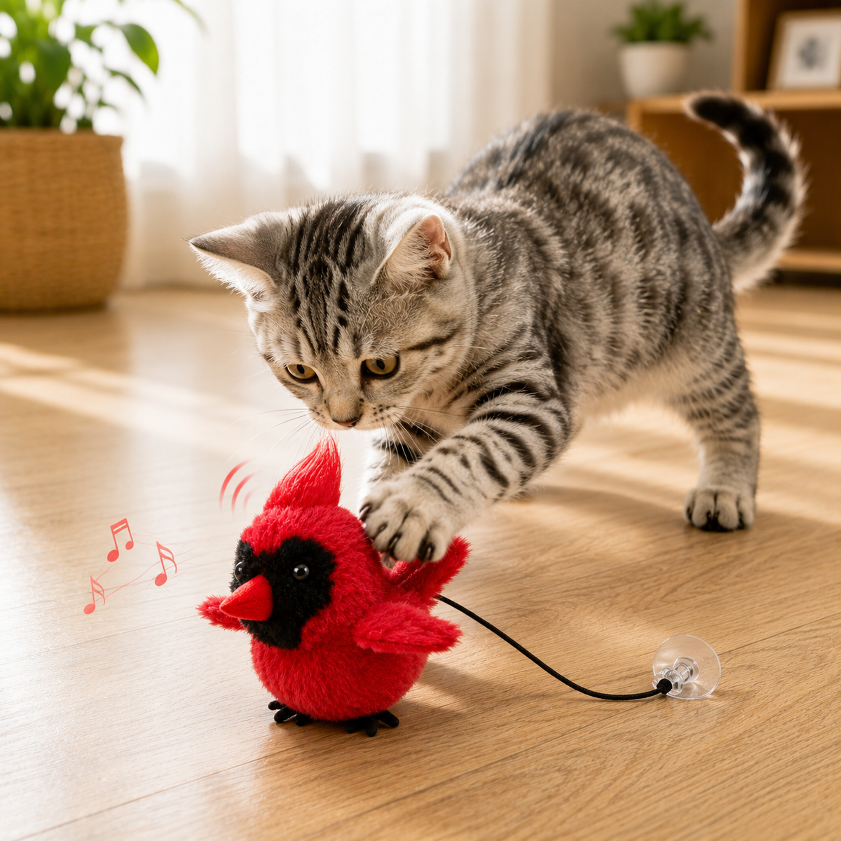 Interactive Flapping Bird Cat Toy – USB Rechargeable Plush Toy