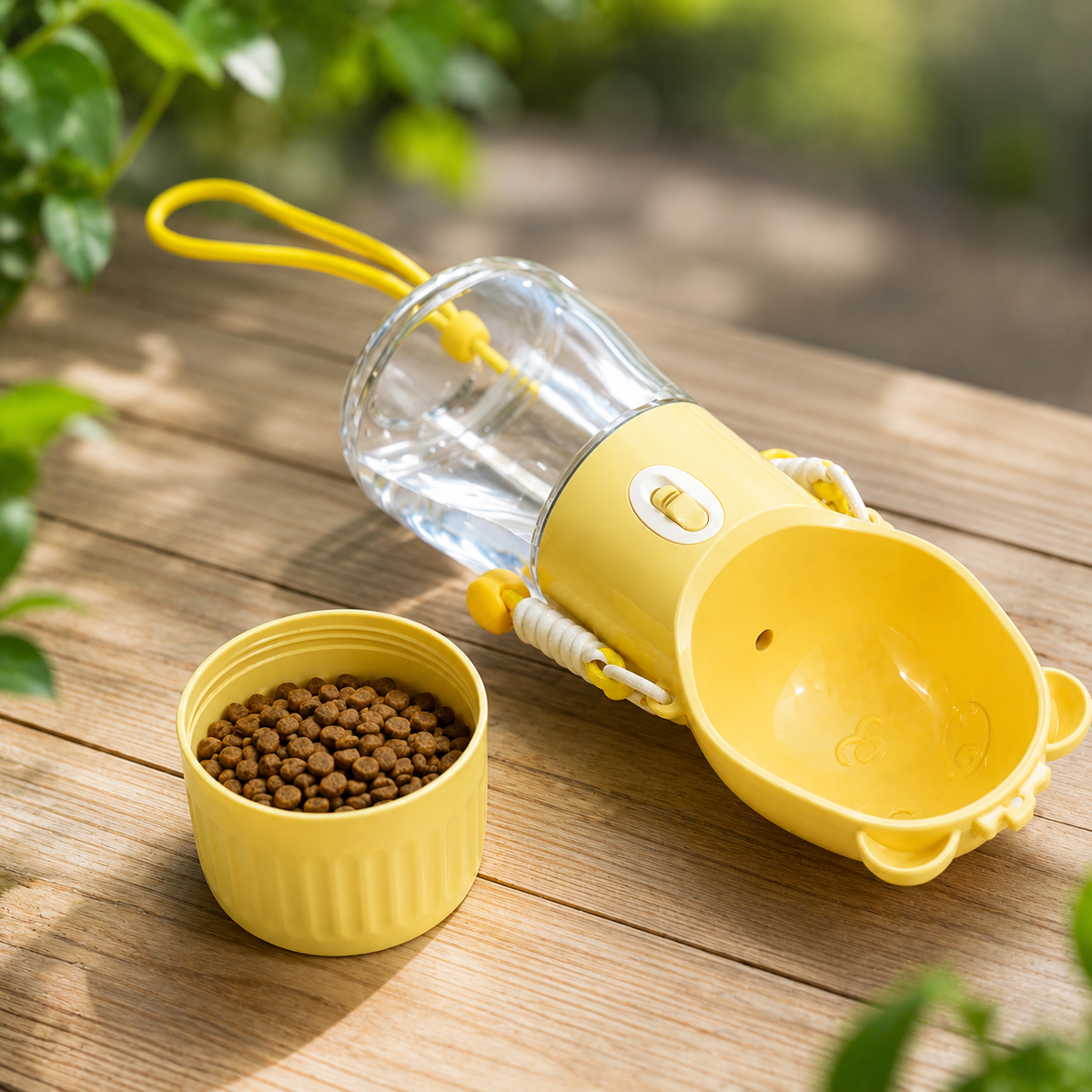 Keep Your Dog Hydrated Anywhere – 2-in-1 Portable Water Bottle with Bowl