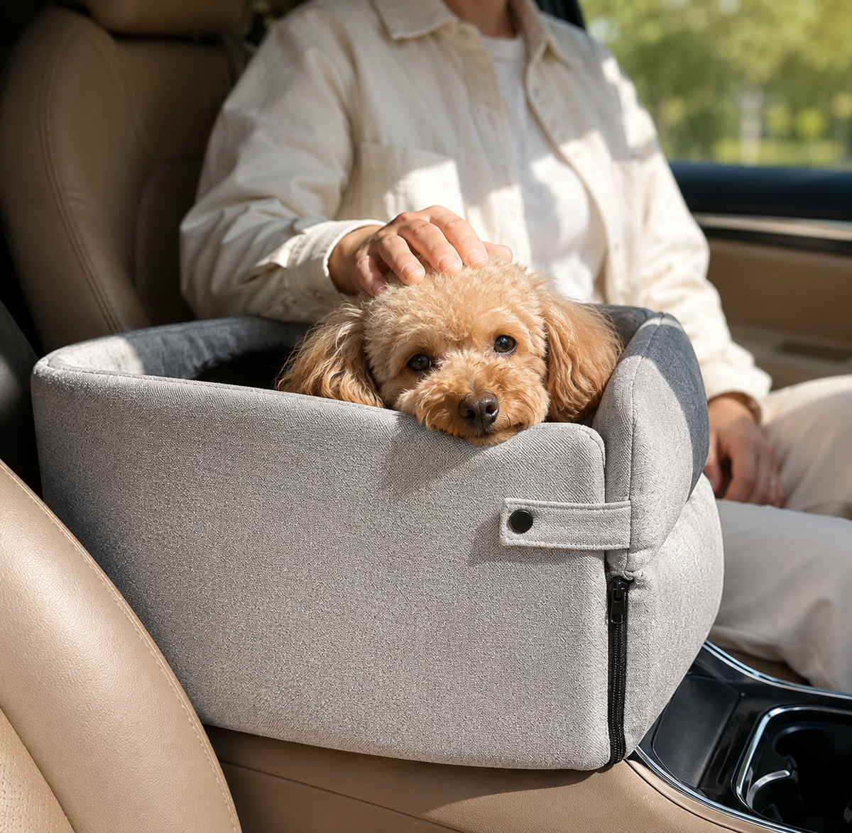 Keep Your Pet Comfortable on Every Ride – Portable Car Seat Bed for Small Dogs & Cats