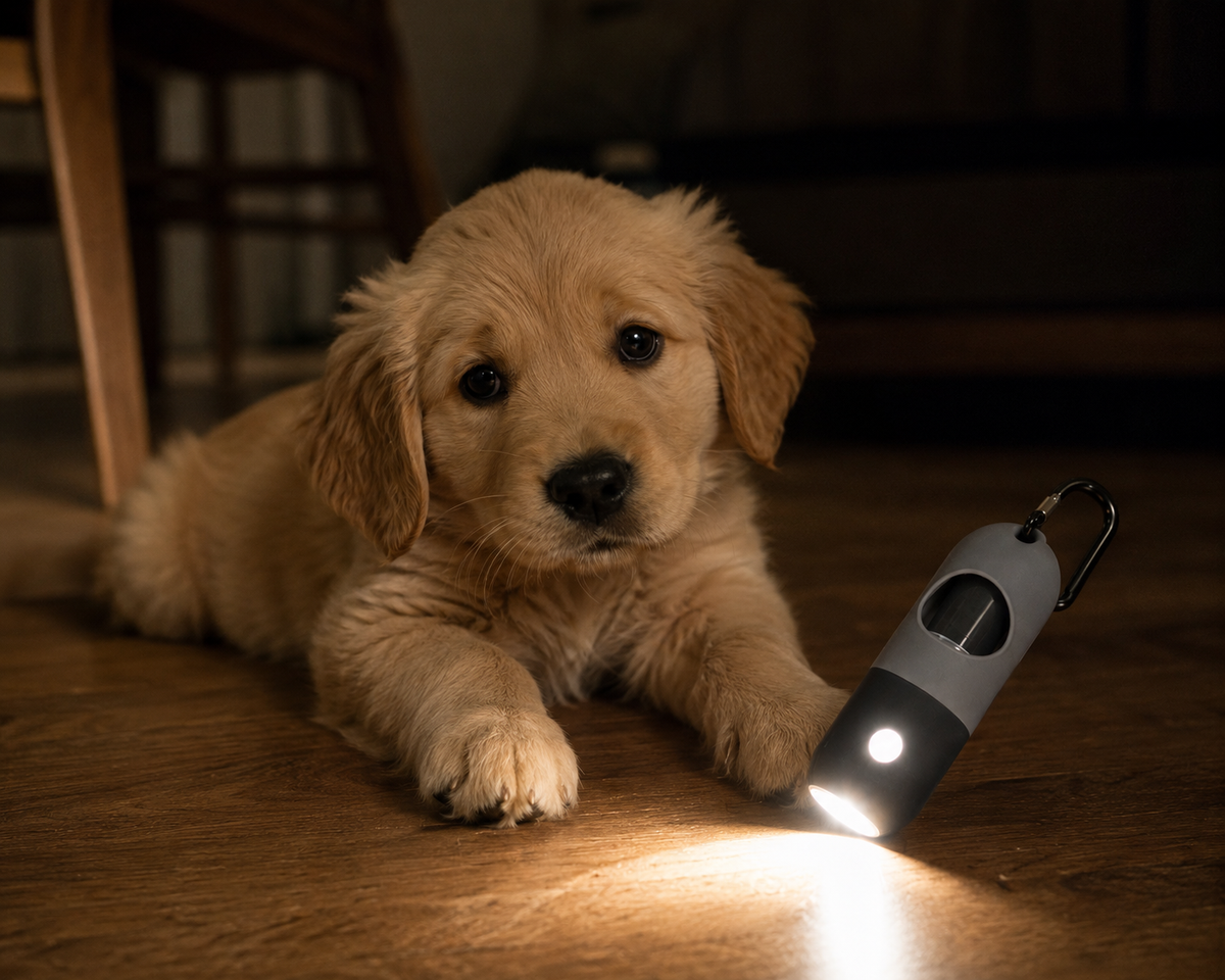 LED Pet Waste Bag Dispenser – Dog Poop Bag Holder with Night Light
