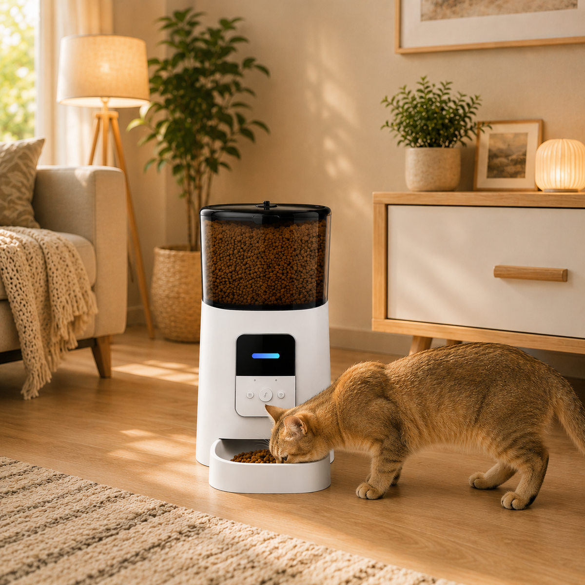 Smart Automatic Pet Feeder – Timed Food Dispenser for Dogs & Cats