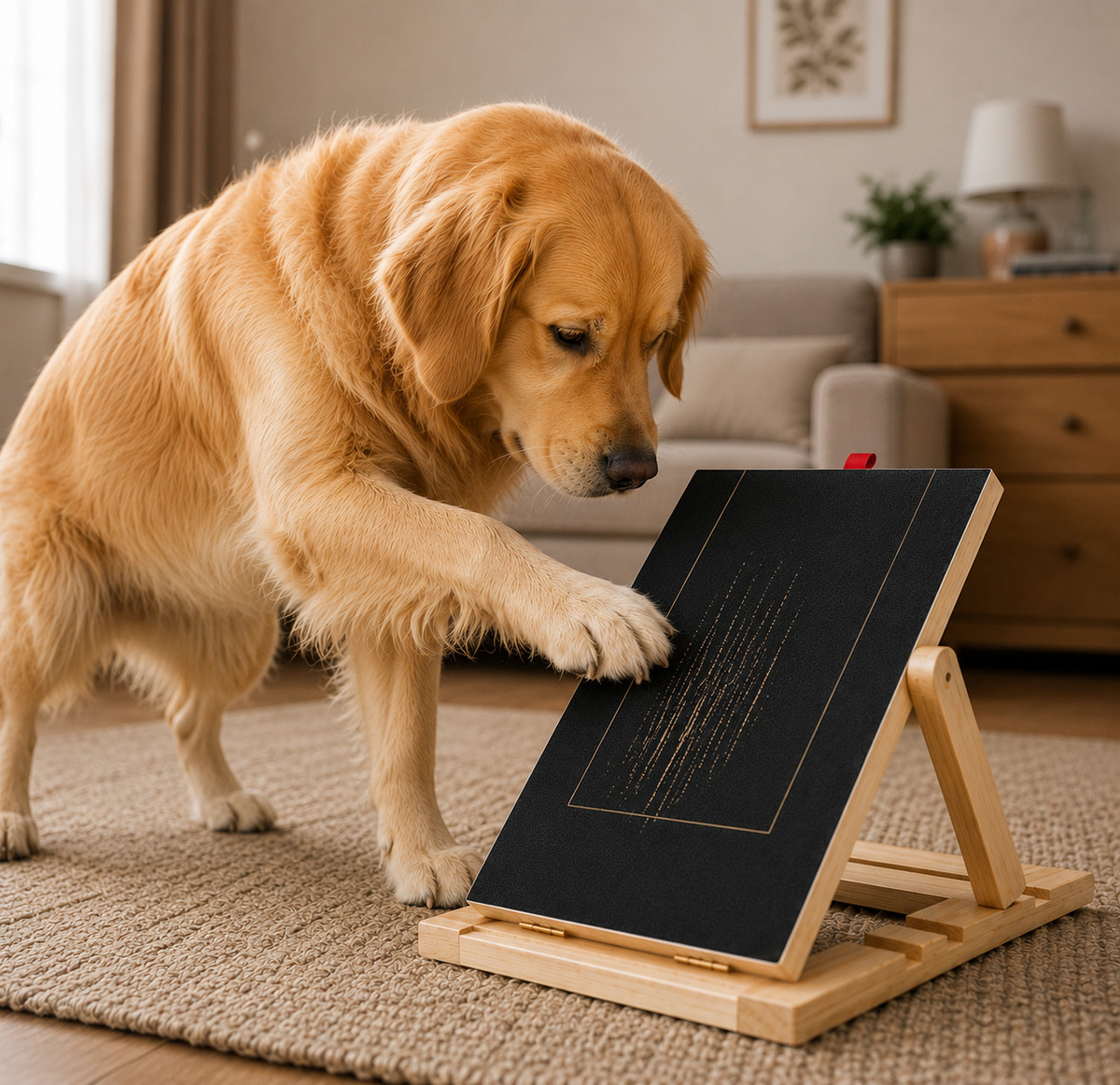 Wooden Dog Nail Scratch Board – Natural Nail File & Stress-Free Grooming Tool